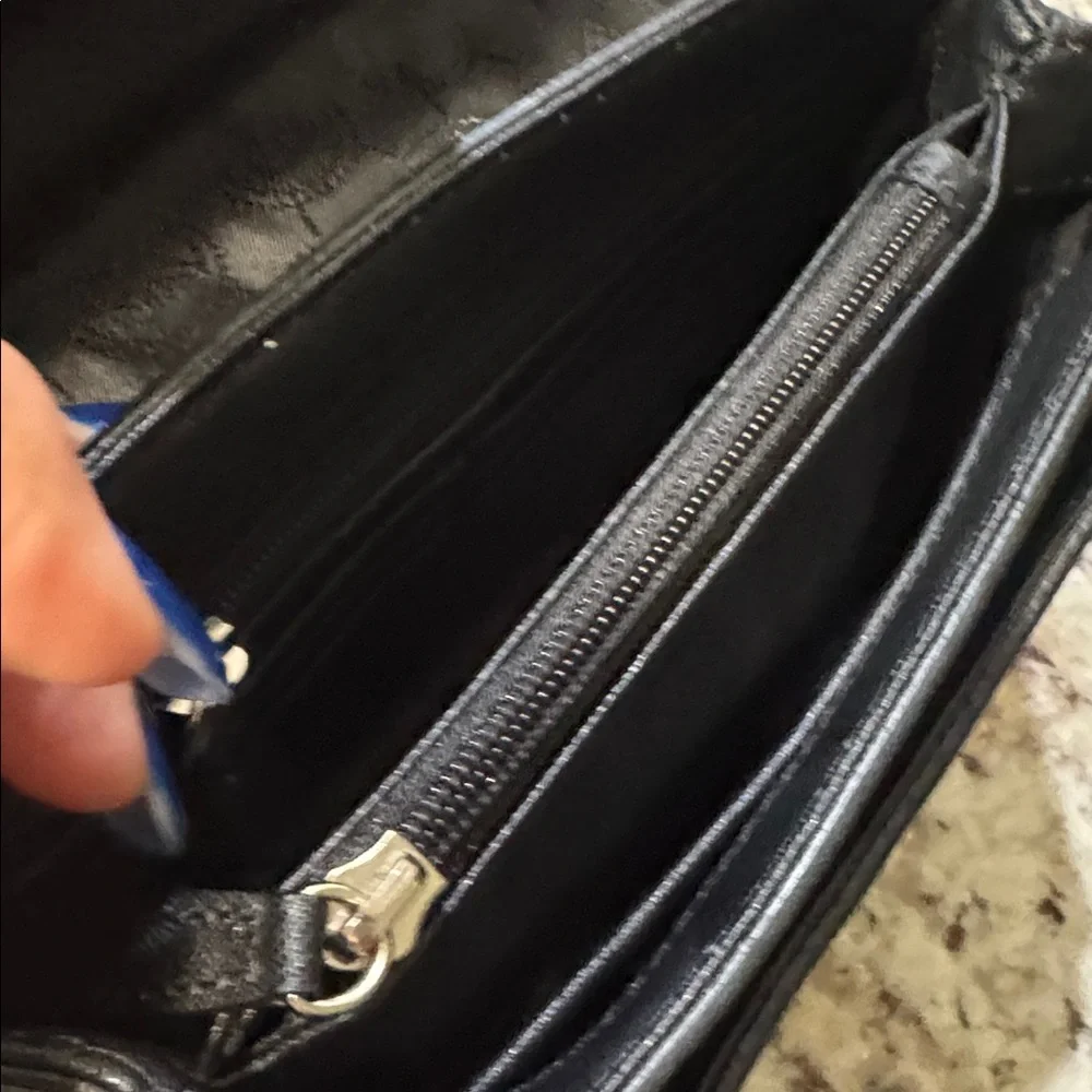 Rare Michael Kors Sloan Specchio Shoulder Flap Bag Black Saffiano